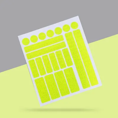 Custom Reflective Labels presented alongside its printed surface detail
