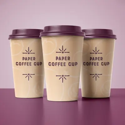 Custom Single Wall Paper Cups displayed with the closure detail visible