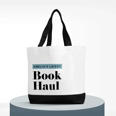 Custom Tote Bags shown as a finished custom-printed pack