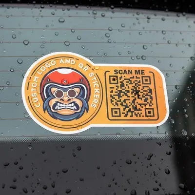Die Cut Vinyl Stickers shown as a finished custom-printed pack