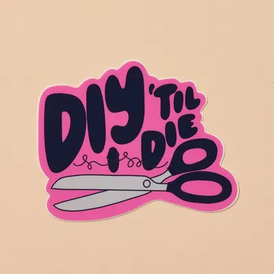 Die Cut Vinyl Stickers shown at an angle that reveals the depth of the pack