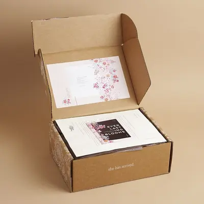 Display Mailer Boxes photographed to show the finish across the panel