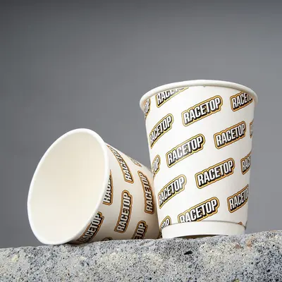 Double Wall Coffee Cups shown as a finished custom-printed pack