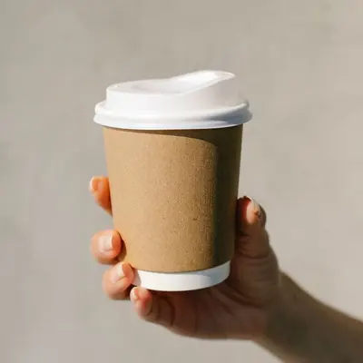 Double Wall Coffee Cups photographed from a second angle showing the side panel