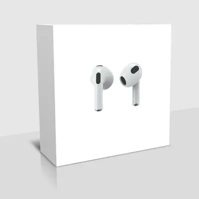 Earbud Boxes photographed from a second angle showing the side panel