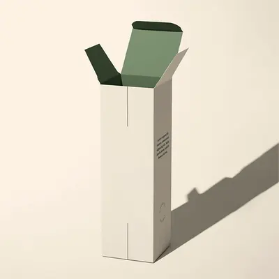 Eco Friendly Cosmetic Packaging photographed from a second angle showing the side panel