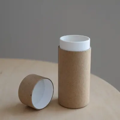 Eco Friendly Paper Tube displayed with the closure detail visible