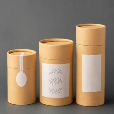 Eco Friendly Paper Tube presented alongside its printed surface detail