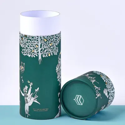 Eco Friendly Tube Packaging presented alongside its printed surface detail