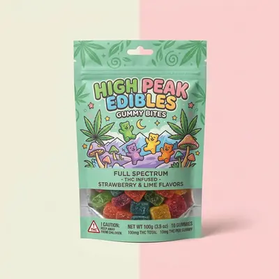 Edible Mylar Bags shown as a finished custom-printed pack