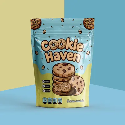 Edible Mylar Bags shown in a retail presentation setting