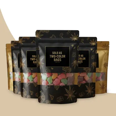 Edible Mylar Bags captured to show scale and proportion