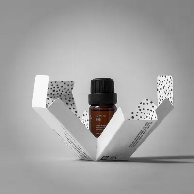 Essential Oil Boxes shown as a finished custom-printed pack