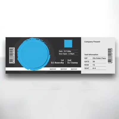 Event Tickets shown as a finished custom-printed pack