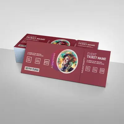 Event Tickets shown at an angle that reveals the depth of the pack