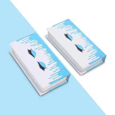 False Eyelash Boxes photographed from a second angle showing the side panel