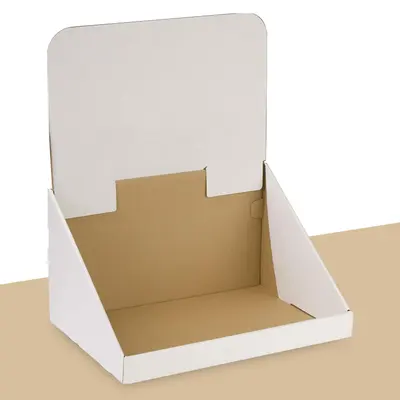Flat Display Boxes shown at an angle that reveals the depth of the pack