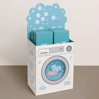 Flat Tuck Display Boxes presented alongside its printed surface detail