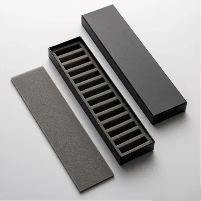 Foam Inserts for Pastel Boxes presented alongside its printed surface detail