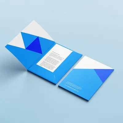 Folder with Stitched Inserts displayed with the closure detail visible
