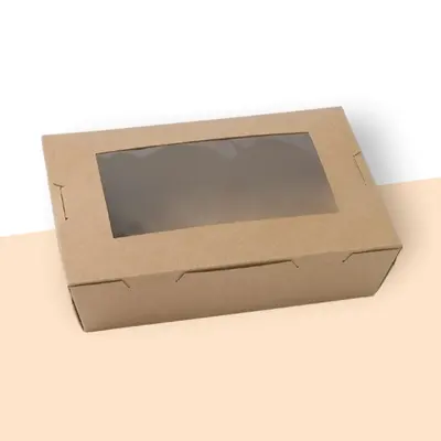 Food Display Boxes photographed from a second angle showing the side panel