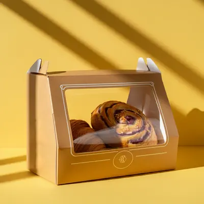 Food Display Boxes presented alongside its printed surface detail