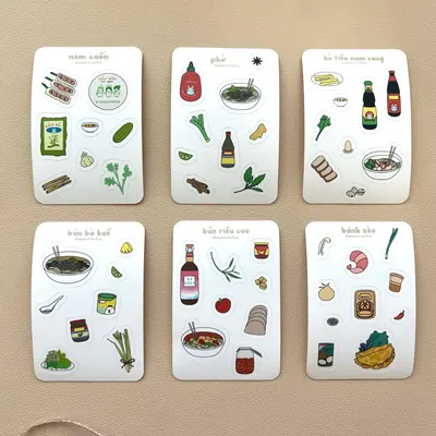 Food Stickers shown at an angle that reveals the depth of the pack
