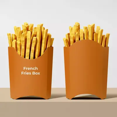 French Fry Boxes displayed with the closure detail visible