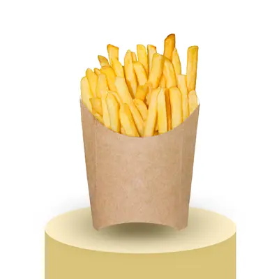 French Fry Boxes shown at an angle that reveals the depth of the pack