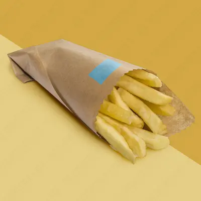 French Fry Sleeves photographed from a second angle showing the side panel