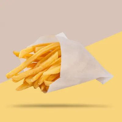 French Fry Sleeves shown at an angle that reveals the depth of the pack