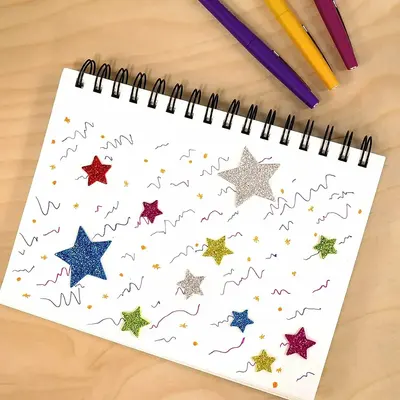Glitter Stickers displayed with the closure detail visible