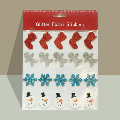 Glitter Stickers shown at an angle that reveals the depth of the pack