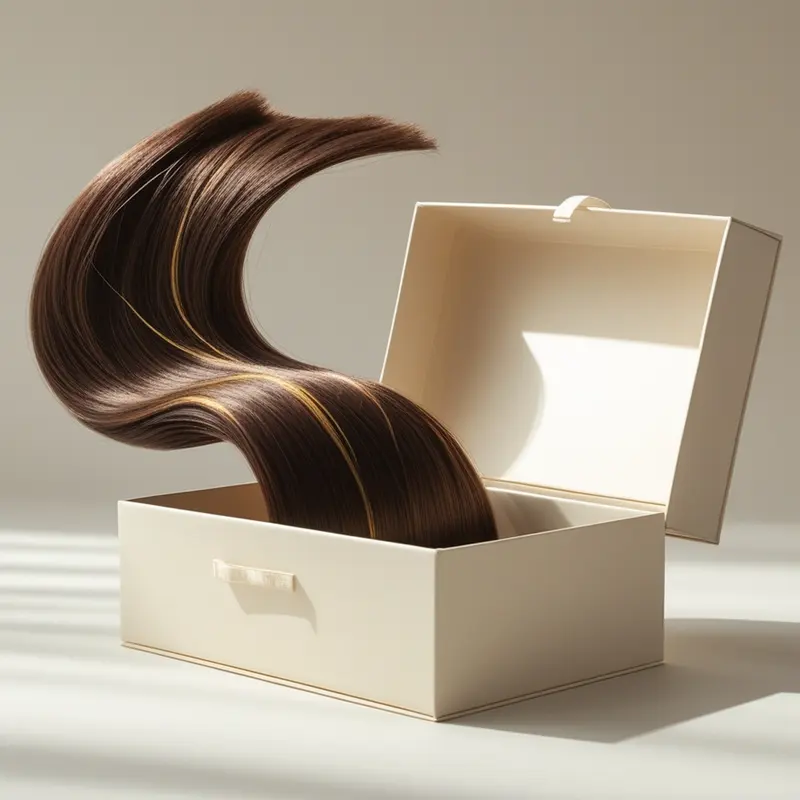 Hair Extension Boxes photographed to show finish and proportion