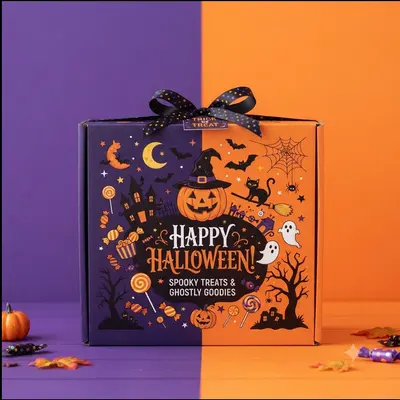 Halloween Boxes displayed with the closure detail visible