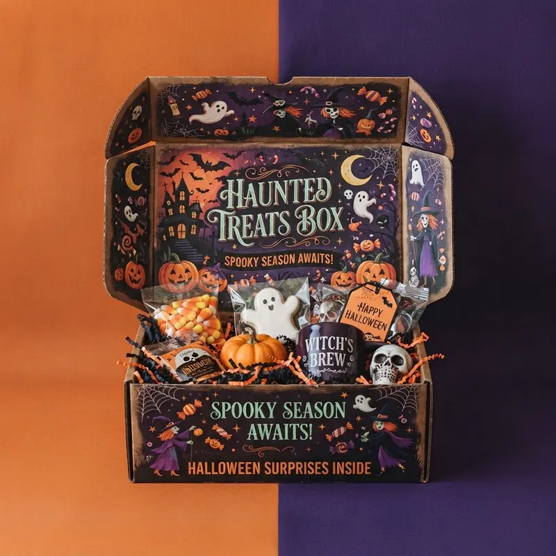 Halloween Boxes produced as custom gift boxes