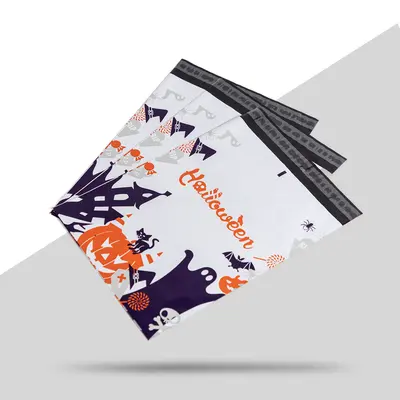 Halloween Mailers photographed from a second angle showing the side panel