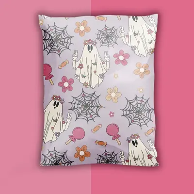 Halloween Mailers shown in a retail presentation setting
