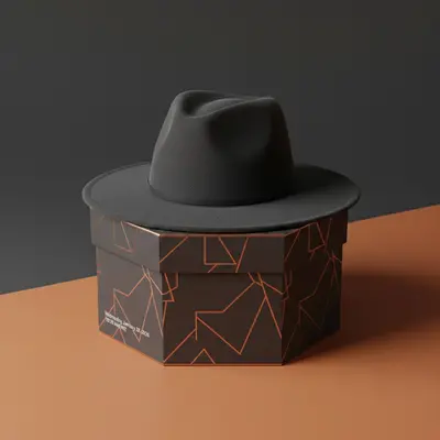 Hat Boxes photographed to show the finish across the panel