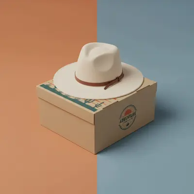Hat Boxes shown in a retail presentation setting