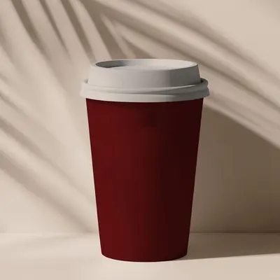Hot Coffee Paper Cups photographed from a second angle showing the side panel