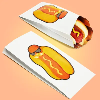 Hot Dog Sleeves shown as a finished custom-printed pack