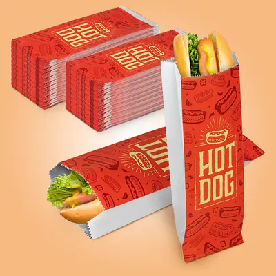 Hot Dog Sleeves photographed from a second angle showing the side panel