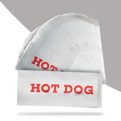 Hot Dog Sleeves shown at an angle that reveals the depth of the pack