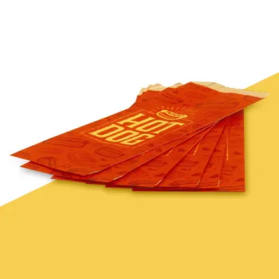 Hot Dog Sleeves captured to show scale and proportion