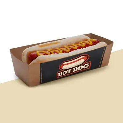 Hot Dog Trays shown in a retail presentation setting