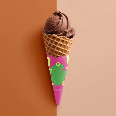 Ice Cream Cone Sleeves shown as a finished custom-printed pack