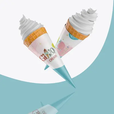 Ice Cream Cone Sleeves displayed with the closure detail visible
