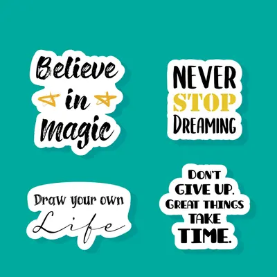 Inspirational Stickers shown as a finished custom-printed pack