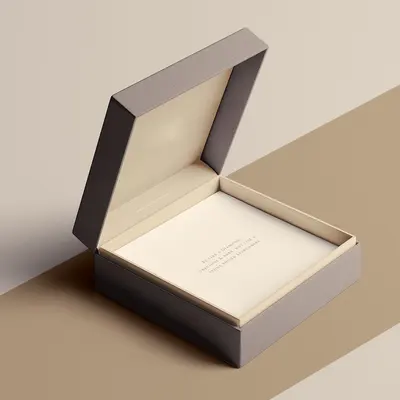 Jewellery Boxes presented alongside its printed surface detail